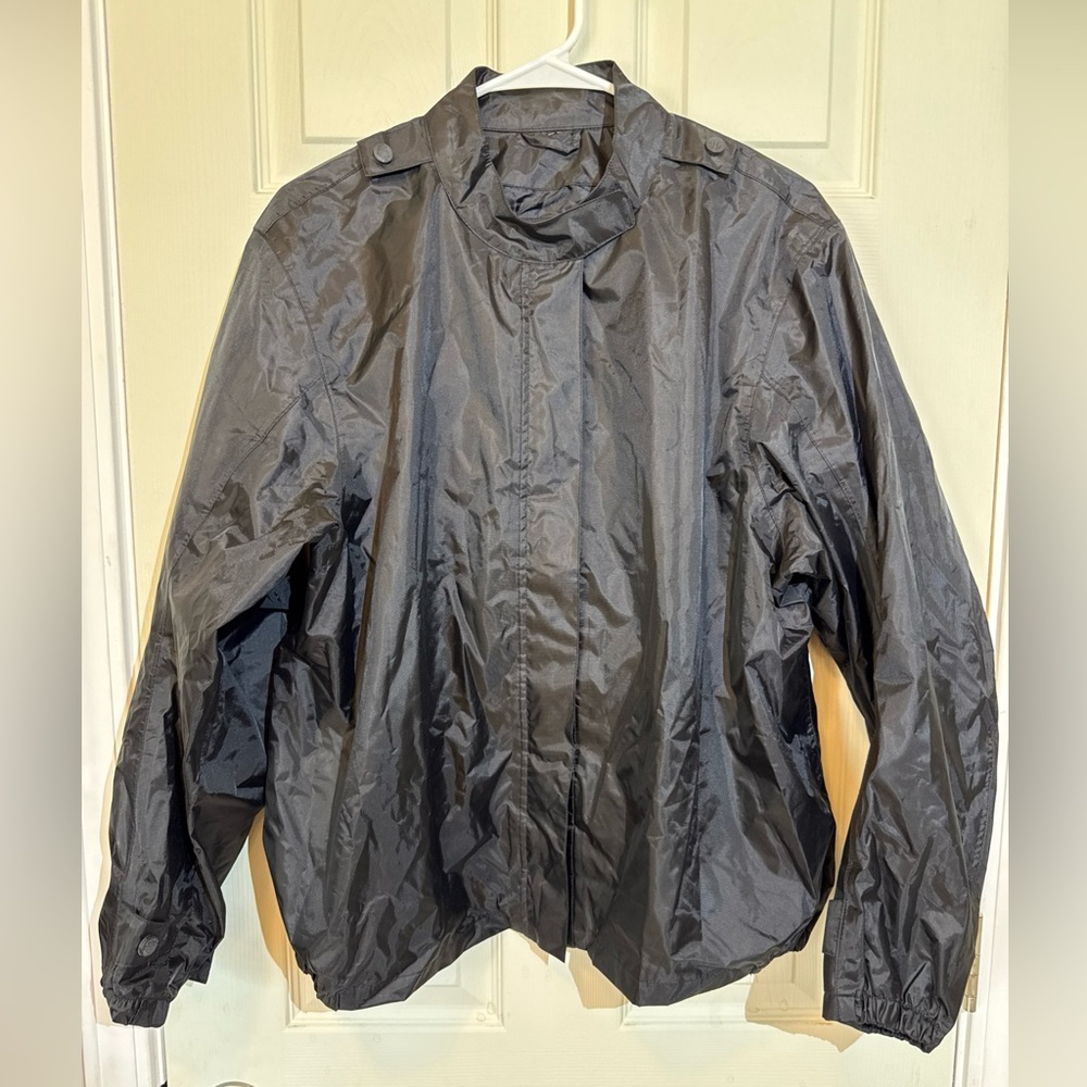 Harley Davidson Black Windbreaker Jacket Lightweight Biker Size M